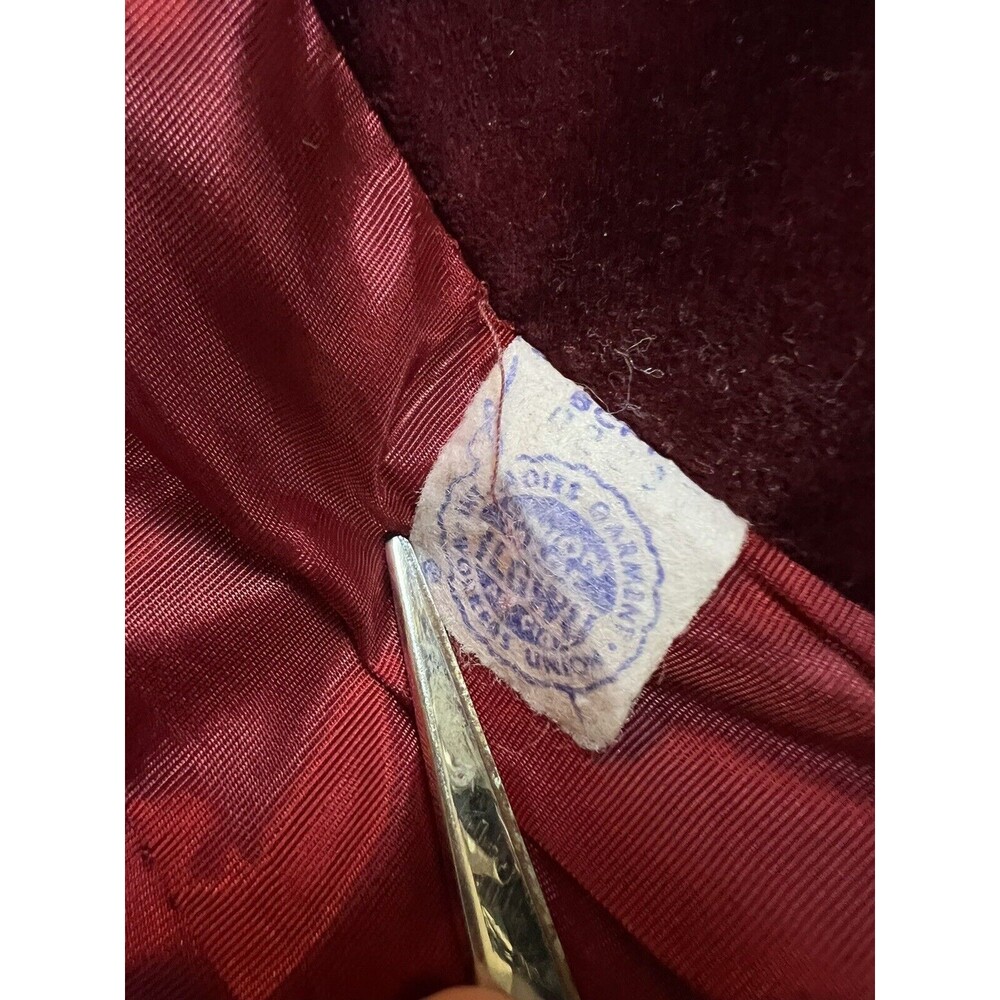 Lord & Taylor Velvet Blazer Saks Fifth Ave Vintage 50s | Red | Size Small - Picture 10 of 16